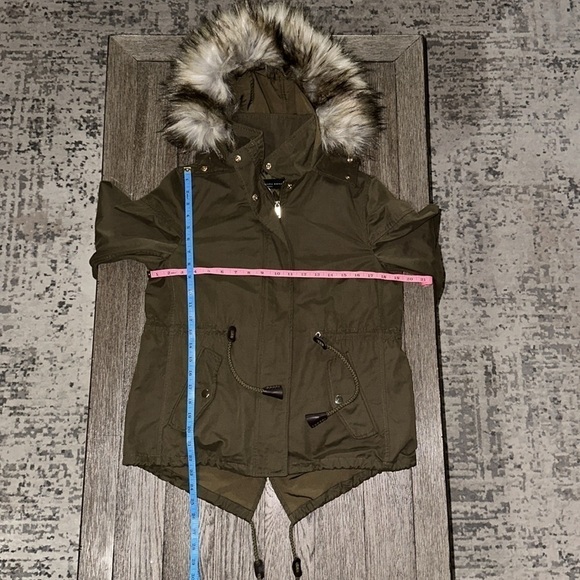 Zara Woman Faux Fur Parka Jacket Coat - Picture 11 of 13